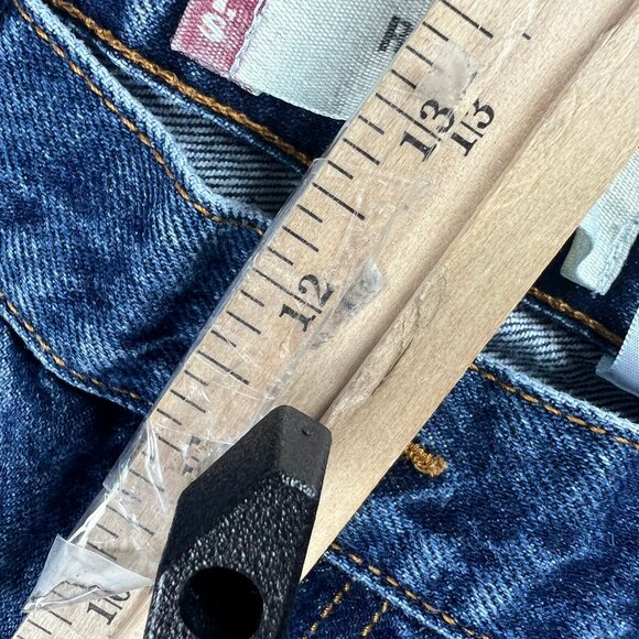 Y2K Levi's Jeans Men's 33 x 30* 505 Straight Blue Faded Cotton Denim Tag 36 x 32 - Picture 15 of 16